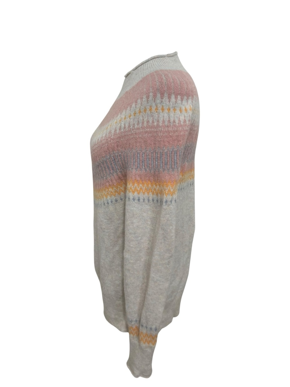 J.Crew Fair Isle Merino Wool Alpaca Blend Sweater Womens Small Soft tan multi - Picture 11 of 16